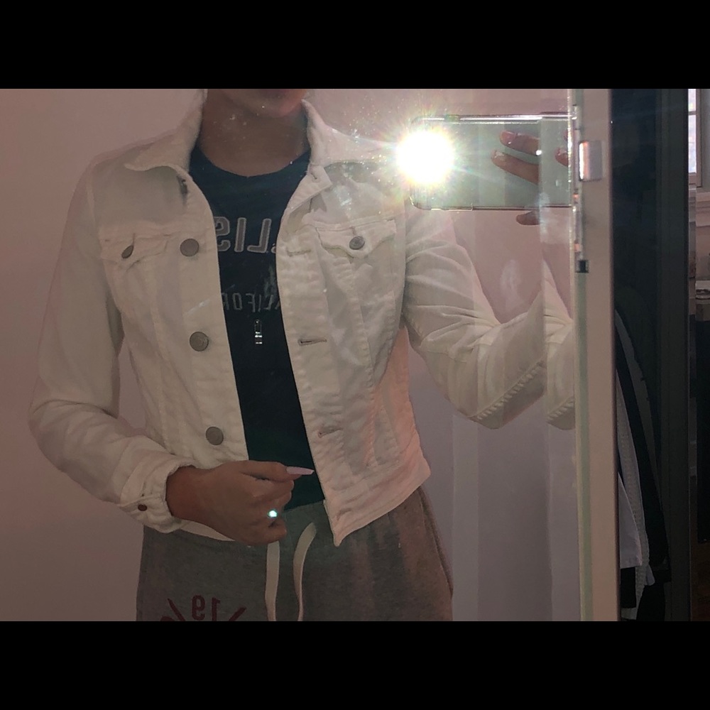 White jean jacket